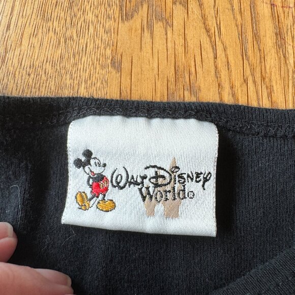 Vintage Disney World Glitter Y2K Baby Tee Magic Kingdom Size Large - Picture 2 of 7